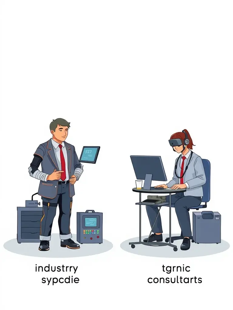 A side-by-side comparison graphic highlighting Olam Bό Lev's tailored AI solutions versus generic tech consultants, emphasizing the benefits of industry-specific knowledge and support.